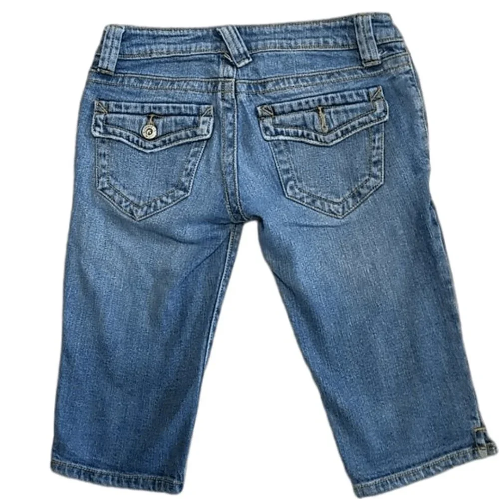 Nollie Long Denim Blue Jean Shorts 12